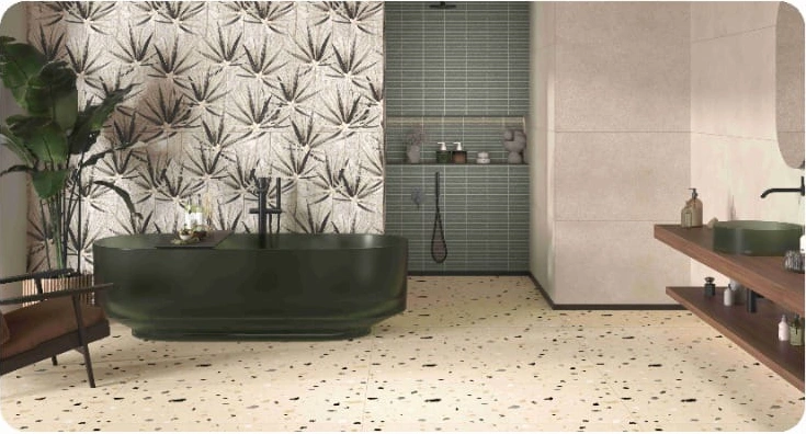 Olive & terrazzo — Bathroom combination