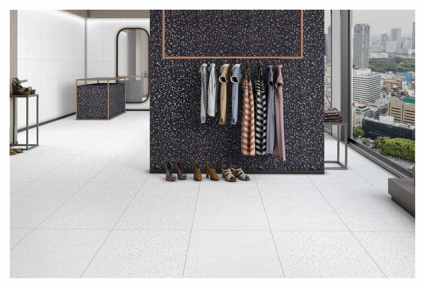GL-EDEN TERRAZZO WHITE — Room preview