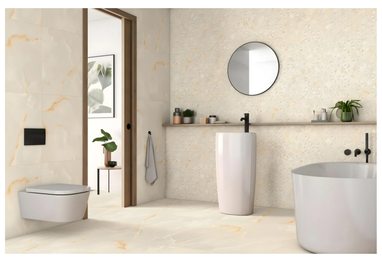DOLOMITE CREMA — Room preview