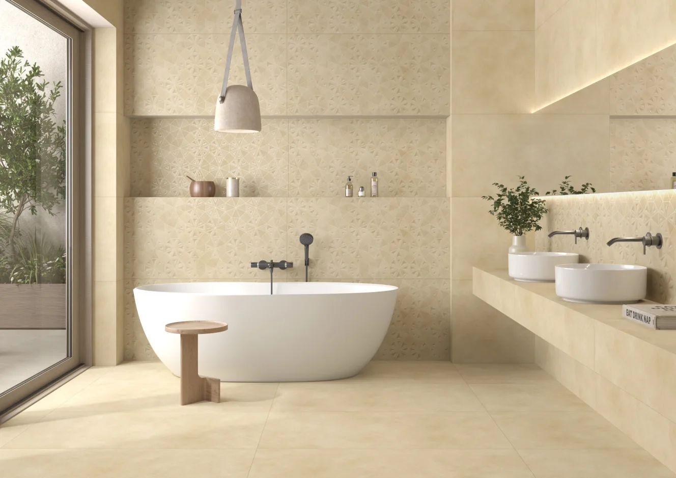 Triangle tile collection interior